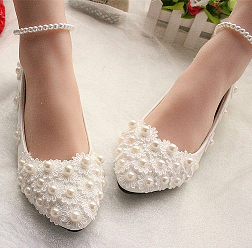 Lace flowers white - , ivory
