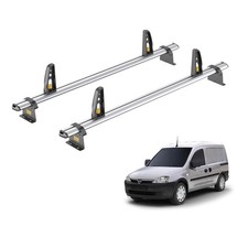Van Guard ULTI Bar Aluminium 2 Bar Roof Rack 4 Load Stops Vauxhall Combo (01-12)