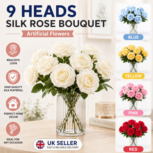 Heads silk rose artificial - rose,