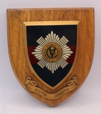 SCOTS GUARDS Oak Mess Room Wall Plaque Shield Crest