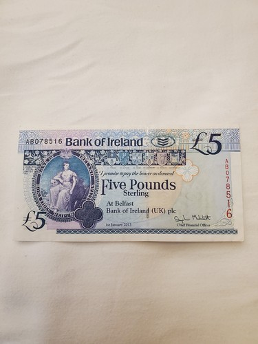 Bank ireland note 2013 - bank, £5