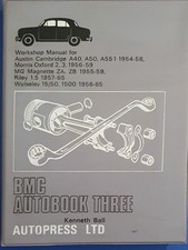 Workshop Manual for Austin Cambridge A40, A50, A55 * others (see dets and pics)