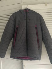 Peaceful Hooligan Men's Hooded padded quilted Jacket grey medium casual 