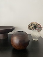 Wooden Orb Tea Light Candle Holder - 5 inches