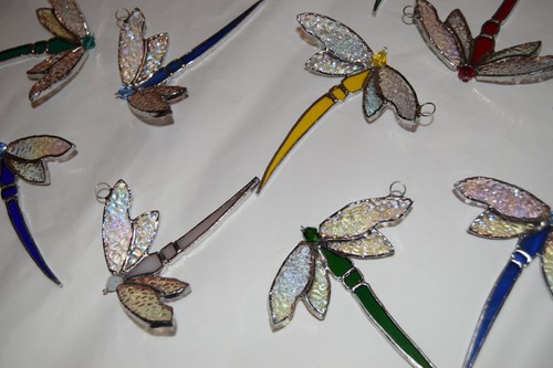 Dragonfly stained glass - stained,