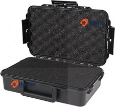 MAX Airtight Suitcase with High Density Cubed Sponge Black 316 x 195 x H53 mm