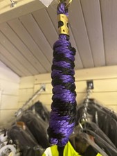 CLEARANCE - KM Elite Lead Rein Purple/Black - 6FT