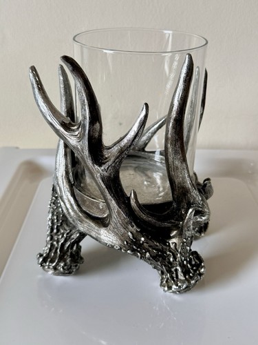 Rustic stag antler candle - antler,