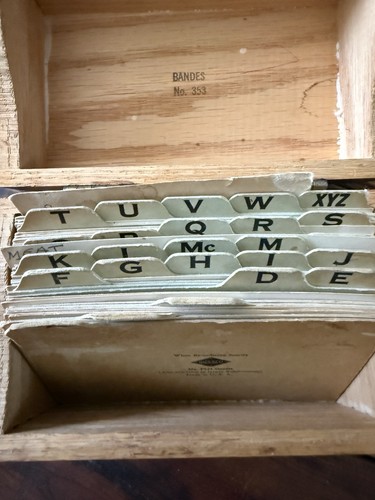 Vintage recipe file - , box
