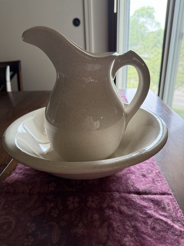 Vintage speckled ceramic wash - vintage,