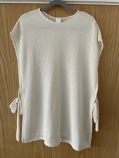 H&M Cream Knitted Top Tie Side
