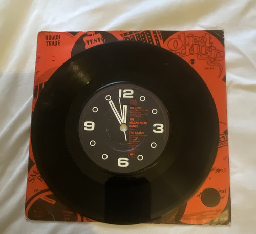 Black vinyl record - black,