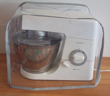 Kenwood CHEF Food Mixer Dust Cover Clear Vinyl with Light Grey Trim