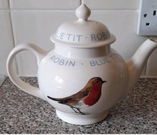 Emma Bridgewater Robin Blue tit 4 Cup Teapot 1st Birds