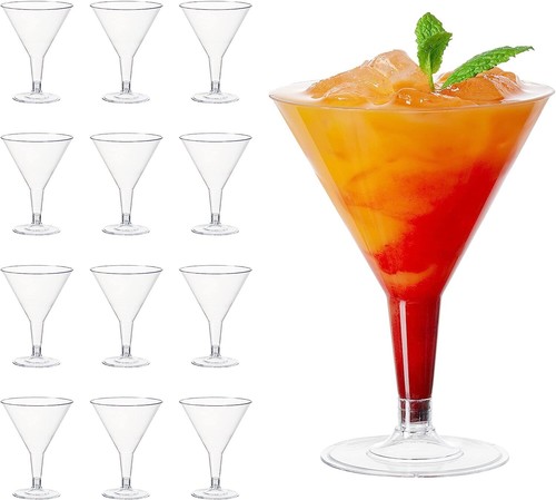 Clear hard plastic martini - 48,
