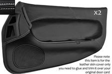 WHITE STITCH 2X DOOR CARDS