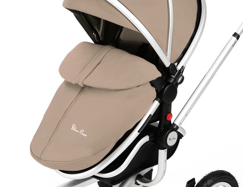 Silver cross surf - silver, footmuff