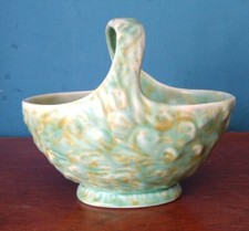 Vintage Flaxman Wade Heath Ceramic Basket