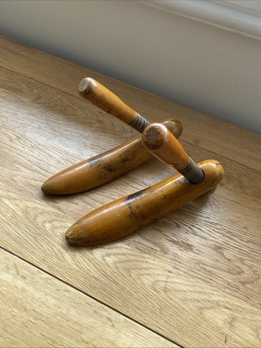Vintage wooden shoe trees - wooden,