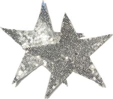 Sequin Star Elbow Patches Silver