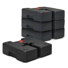 Set of 4 Black 36kg Heavy Duty