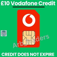 Preloaded Vodafone PAYG Sim Card Triple Cut With £10 Credit - Does Not Expire