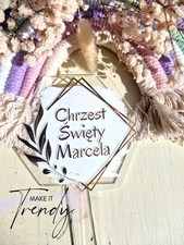 Personalised Acrylic Cake Topper -Christening/ Baptism/Holy Communion / Wedding