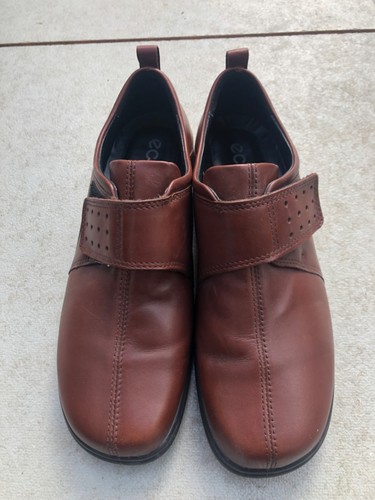 Brown ecco ladies shoes shock - brown, (shock