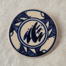 Vintage Alvin F Irving Lancaster Studio Pottery Ceramic Abstract Brooch 2"