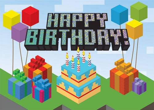 Minecraft birthday card - birthday,