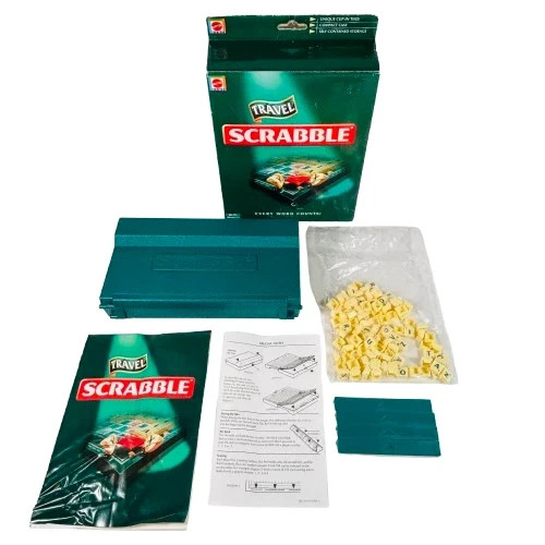 2001 mattel travel scrabble - 2001,