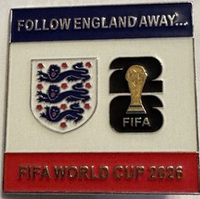 England FIFA World Cup 2026 America Badge (Follow England Away…) NEW latvia