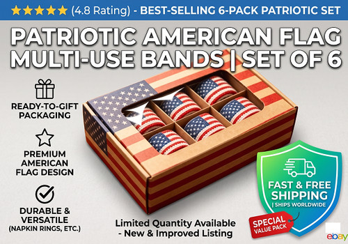 6pcs american flag - american,
