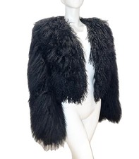 Real Jet Black MONGOLIAN LAMB