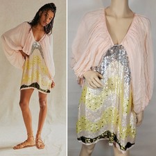 NEW SOLD OUT Free People Jen's Pirate Booty Circe Mini Sequin Beach Dress NWT M