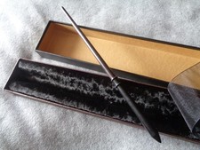 OOAK REAL Wood Wooden Draco Malfoy Wand and Box - Harry Potter Witch Wizard Prop