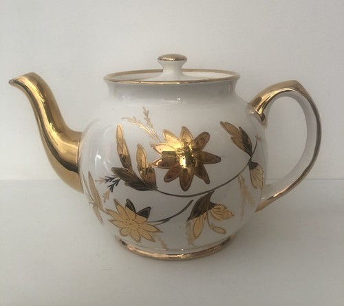 Sadler vintage teapot - gold, &