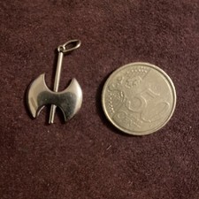 14k Gold Battle Axe Pendant 