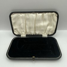 Vintage Unbranded Cutlery Box With Velvet Interior Approx 140mm x 75mm