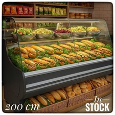 NEW 200cm(6.6 feet)*Serve Over Counter Display Fridge GRAPHITE £2350+VAT EGIDA