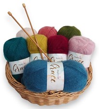 Stylecraft Grace Aran Wool Mohair Acrylic Fluffy Light Luxurious Wool Yarn 100g 