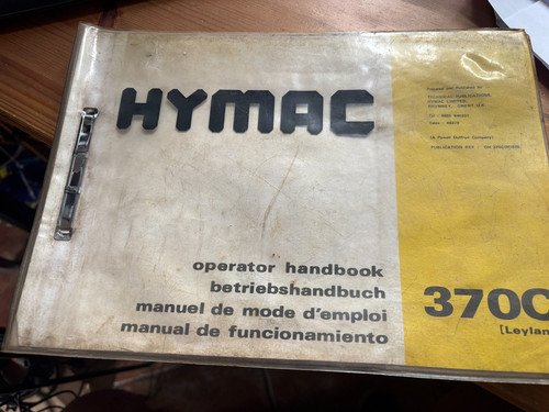 Hymac excavator 370c operators - hymac,