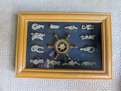 Framed nautical knot board - framed,