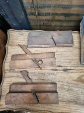  Antique Vintage Wooden Moulding Planes Various Profiles X 3
