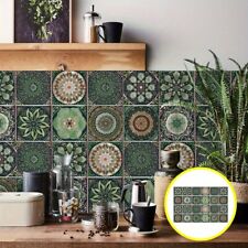 24pcs Moroccan Style Tile Wall Stickers Kitchen Bathroom Self-Adhesive Decals UK