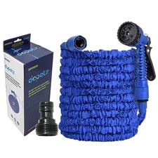 Expandable Garden Hose Pipe 50-100FT Spray Gun Flexible Expanding Stretch Pipes 