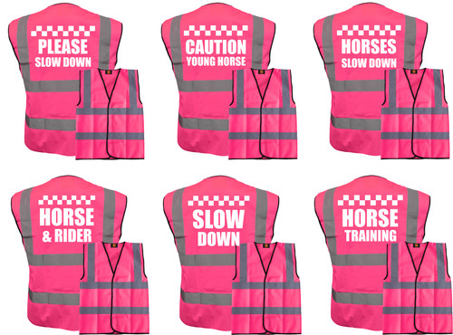 Horse riding vis pink vest - riding,