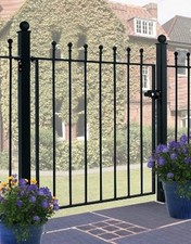 WROUGHT IRON METAL GARDEN SIDE GATE Viking 2ft6”-3ft4"