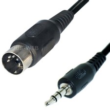 Audio Cable 5-Pole Din Male to 3.5mm Jack Male 1.5m Jack Adapter kdu