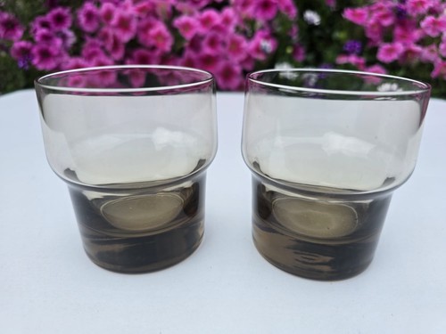 Smoked glass tumblers - 2,